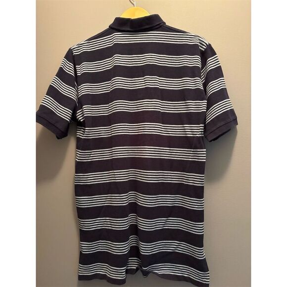 Polo Ralph Lauren Men's Large Blue Striped Short Sleeve Polo Shirt - Picture 6 of 11
